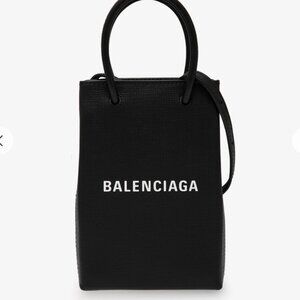 Balenciaga | Shopping Phone Holder Bag Black